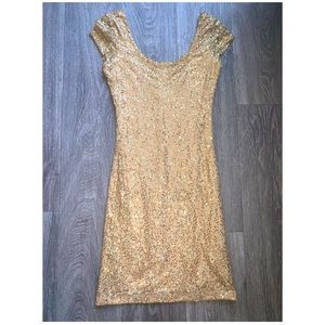Formal Gold Sequin Dress